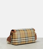Burberry Note Small leather-trimmed shoulder bag