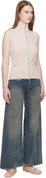 MM6 Maison Margiela Pink Amended Optical Ribs Vest