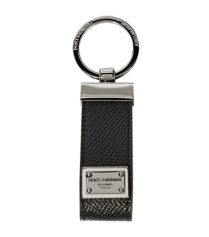 Photo: Dolce&Gabbana - Logo leather keychain