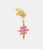 Roxanne First Sunset Star 14kt gold single earring with sapphires