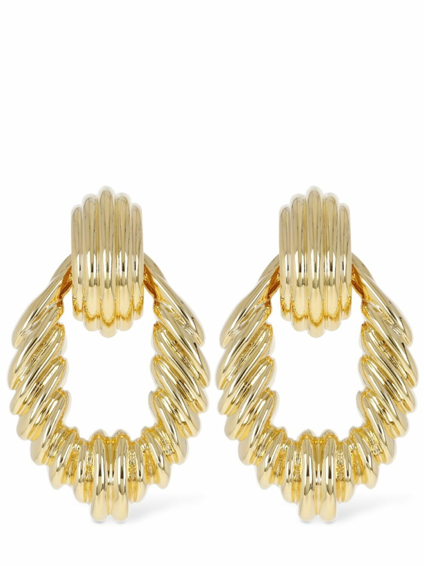 Photo: SAINT LAURENT - Circle Link Vintage Brass Earrings