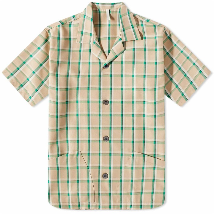 Photo: Sunflower Men's Coco Check Short Sleeve Shirt in Green Check