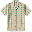 Sunflower Men's Coco Check Short Sleeve Shirt in Green Check