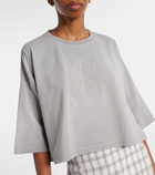 Loewe Cropped cotton jersey T-shirt