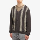 Magic Castles Men's Frank Cardigan in Charcoal Mesh