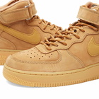 Nike Men's Air Force 1 Mid '07 WB Sneakers in Flax. Light Brown/Black