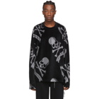 mastermind WORLD Black Velour Skull T-Shirt