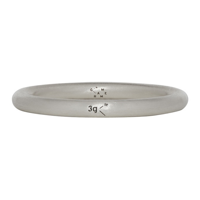 Photo: Le Gramme Silver Brushed Le 3 Grammes Bangle Ring