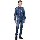 Dsquared2 Blue Straight Western Shirt