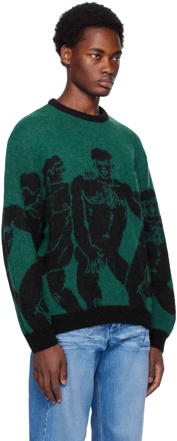 Carne Bollente Green & Black B.F.F. Sweater Carne Bollente