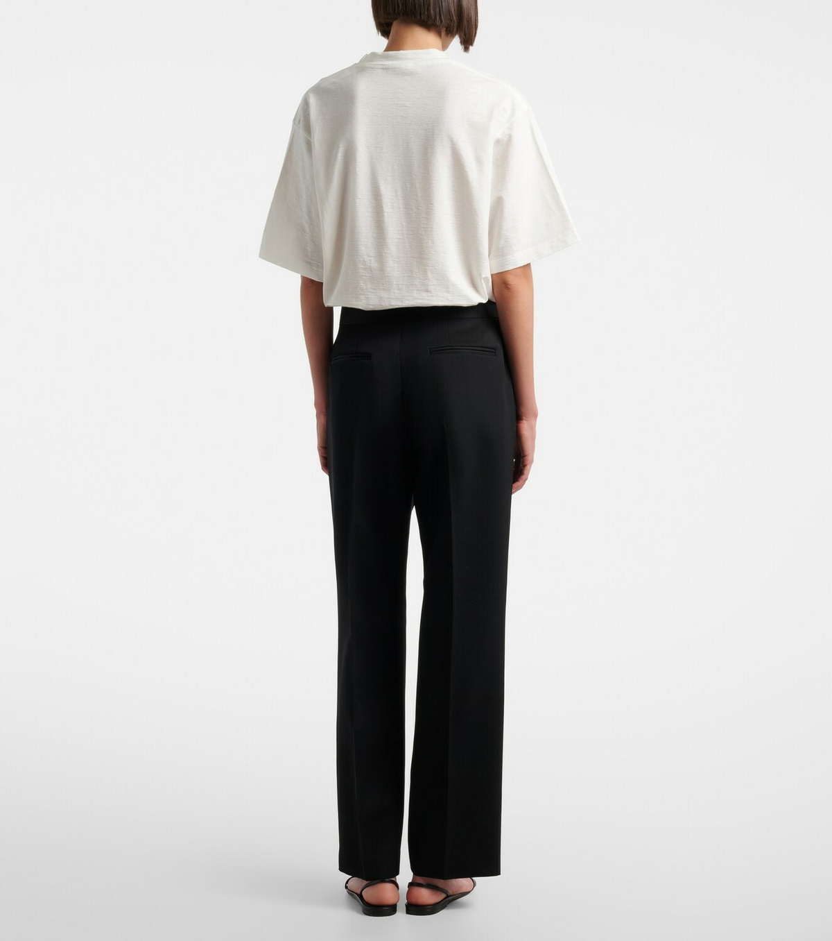 The Row Trino wool straight pants