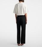 The Row Trino wool straight pants