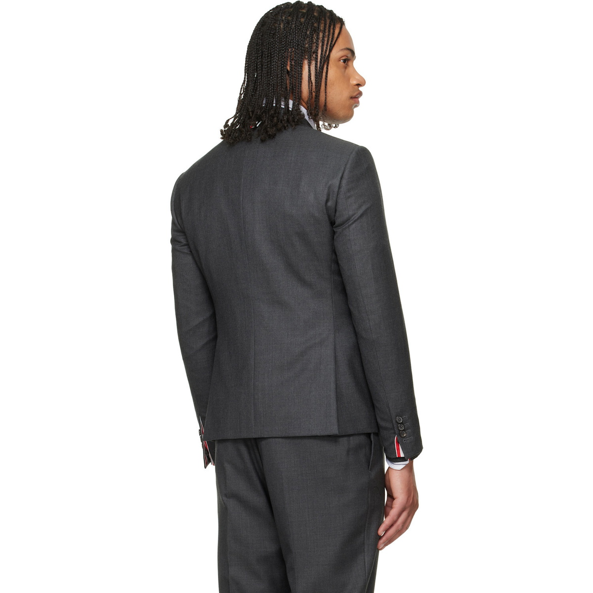 Thom Browne Gray Super 120s Twill High Armhole Sportcoat Thom Browne