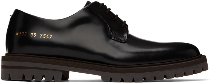 Photo: Common Projects Black Leather Derbys