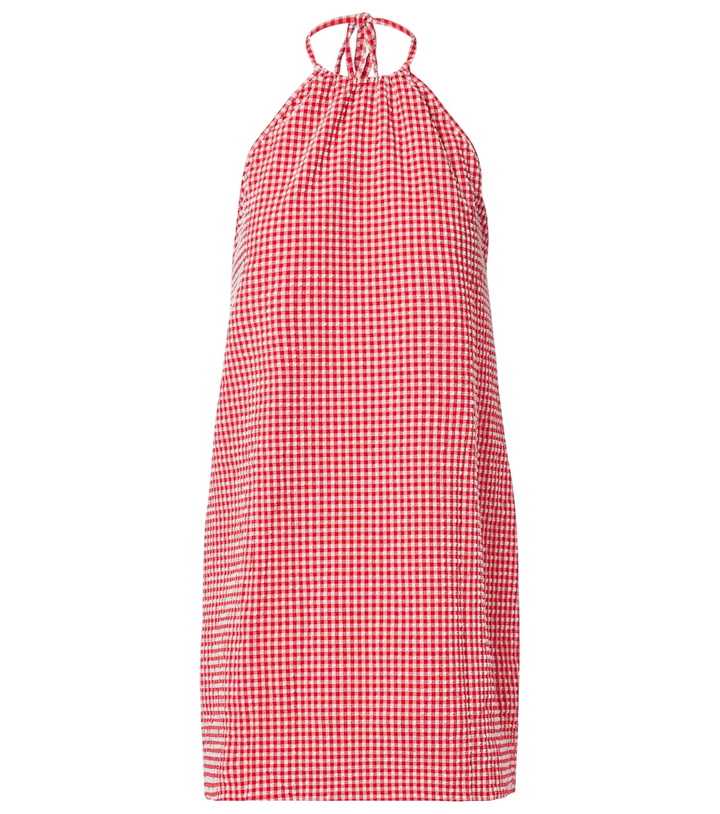 Photo: Hunza G Gingham seersucker halterneck minidress