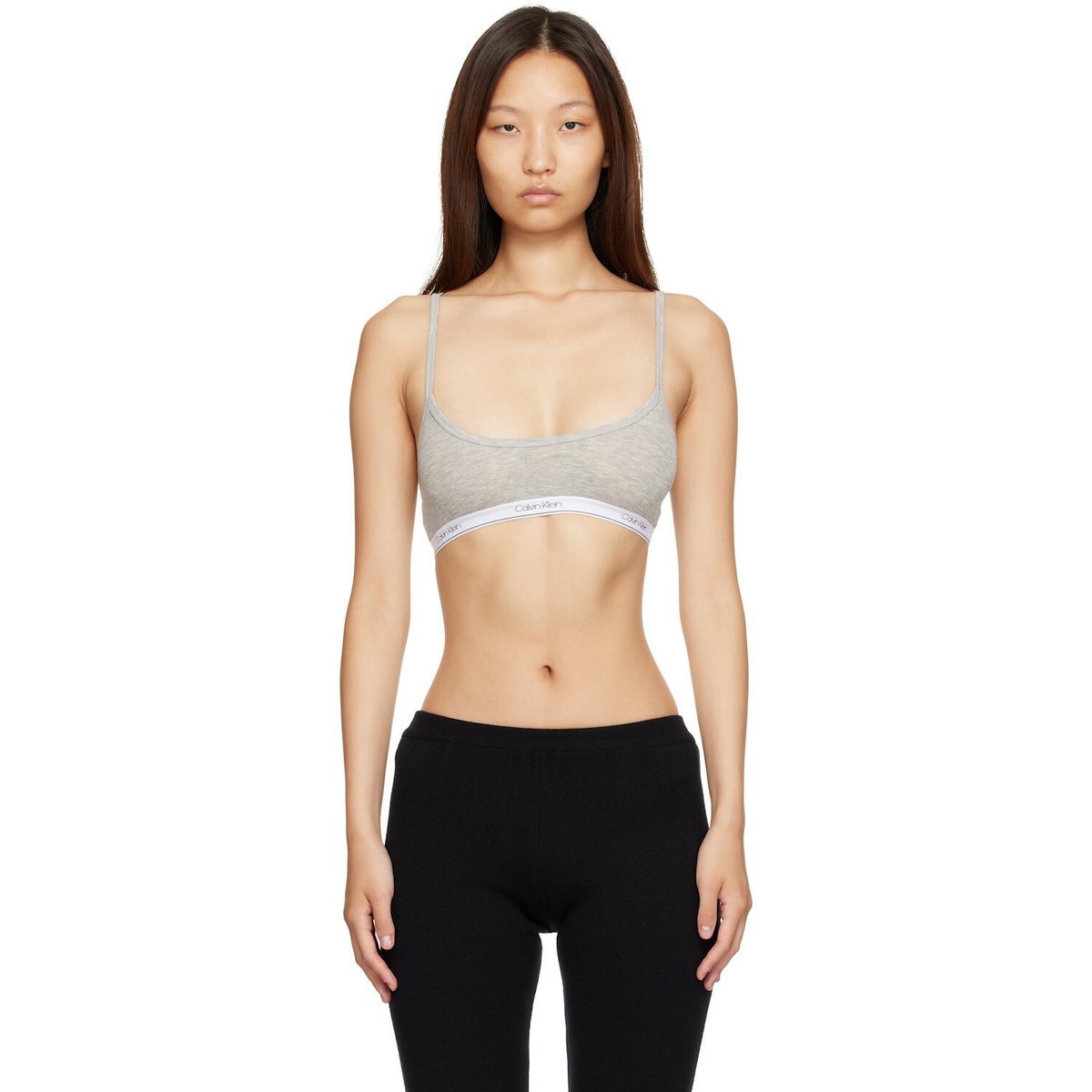 Calvin Klein Collection Gray Sienna Deconstruced Bra