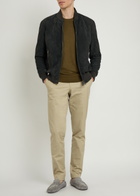 Tods Suede Bomber Jacket Blue