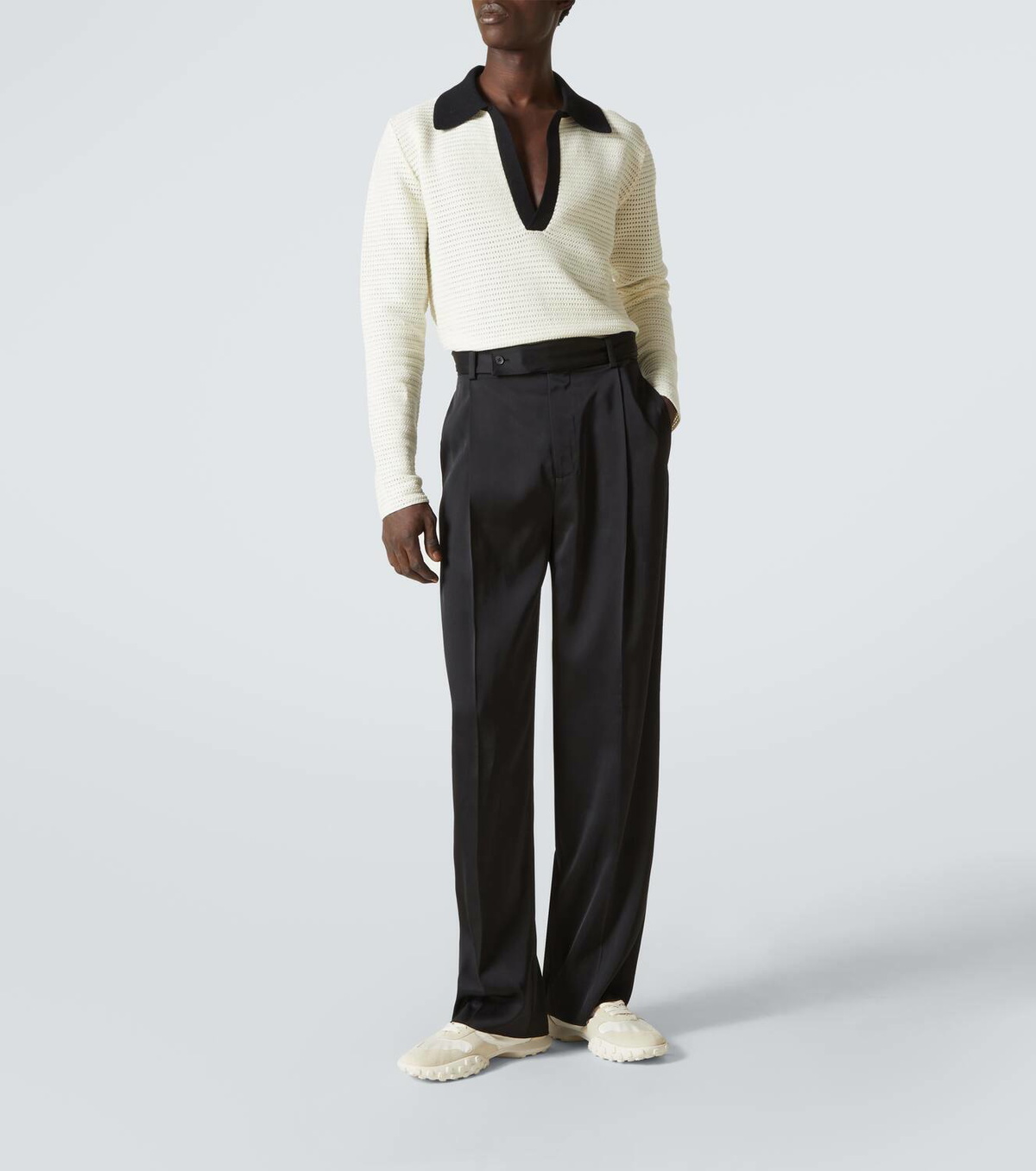 スニーカー [JIL SANDER] White Leather And Suede Moon Snea Jil Sander Women White Leather And Suede Moon Sneakers In