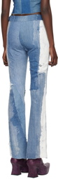 VITELLI SSENSE Exclusive Blue & White Jeans