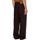 Dries Van Noten Burgundy Faded Jeans