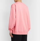 Acne Studios - Forba Logo-Appliquéd Loopback Cotton-Jersey Sweatshirt - Pink