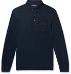 Todd Snyder - Button-Down Collar Slub Cotton-Jersey Polo Shirt - Storm blue