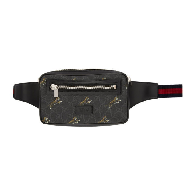 Photo: Gucci Black GG Tiger Belt Bag