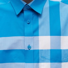 Burberry Men's Somerton Large Check Shirt in Vivid Blue Ip Check