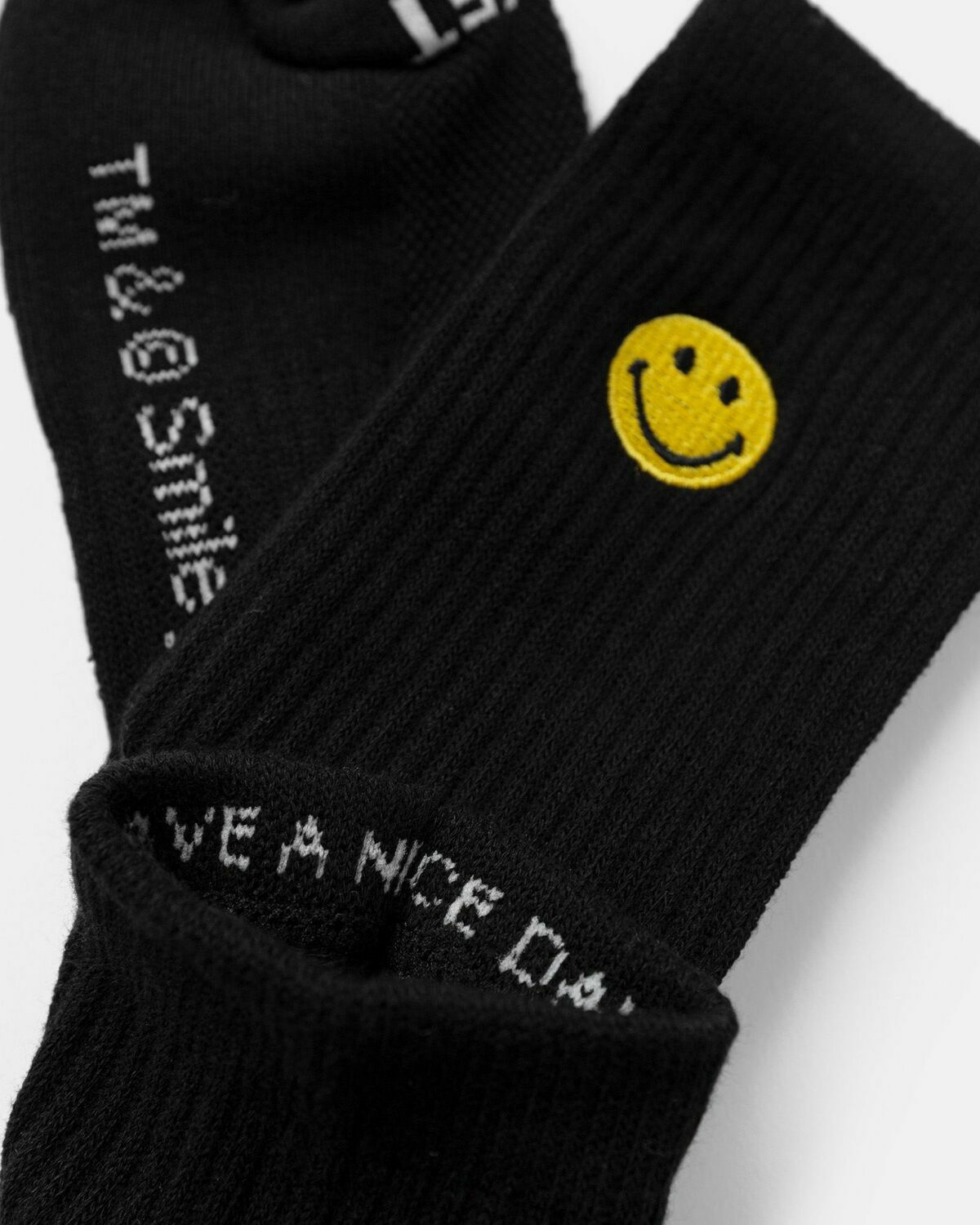 Market Smiley Small Patch Socks Black - Mens - Socks MARKET