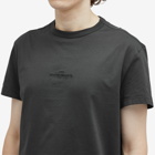 Maison Margiela Men's Embroidered Text Logo T-Shirt in Washed Black