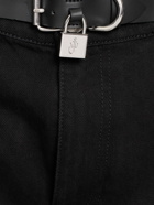 JW ANDERSON - Cotton Denim Padlock Belt Slim Fit Jeans