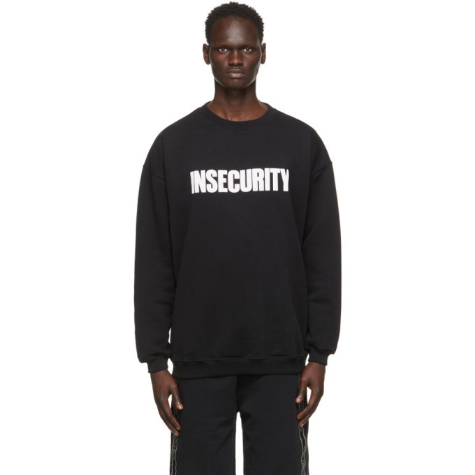 Photo: VETEMENTS Black Print Insecurity Sweatshirt