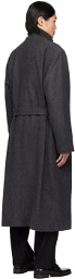 LEMAIRE Gray Belted Coat