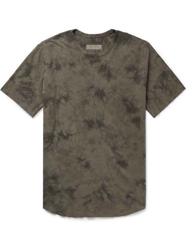 Photo: RAG & BONE - Haydon Distressed Tie-Dyed Linen and Cotton-Blend Jersey T-Shirt - Green