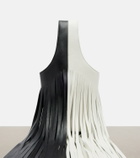 Khaite Livia Small fringed leather tote bag