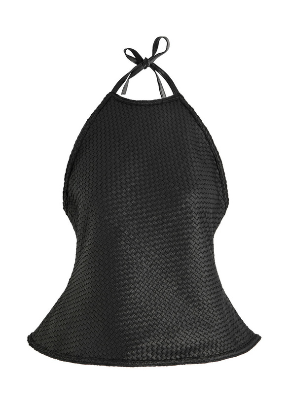 Photo: Arma Cecilia Woven Leather top Black