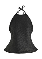Arma Cecilia Woven Leather top Black