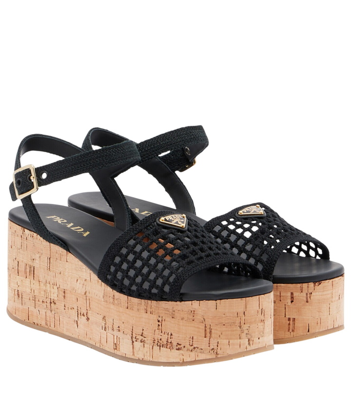Photo: Prada Crochet wedge sandals