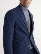 Boglioli - Herringbone Cotton and Cashmere-Blend Twill Suit Jacket - Blue