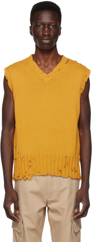 Photo: Marni Orange Distressed Vest