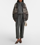 Brunello Cucinelli Checked sequined cardigan