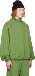 Juun.J Green Quarter-Zip Sweater