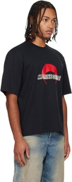 Marine Serre Black MS Sports Jersey T-shirt