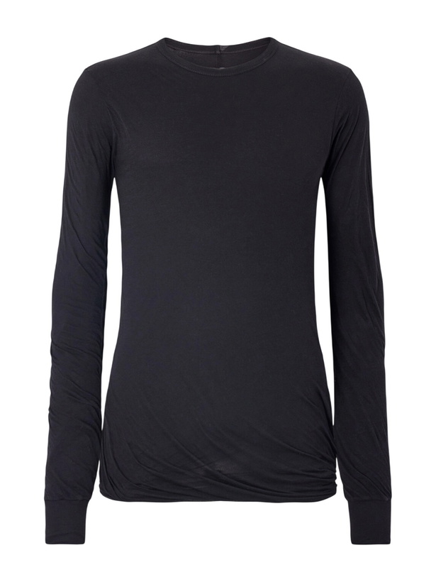 Photo: Rick Owens - Double Cotton T-Shirt - Black
