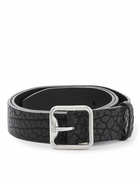 Burberry - 3.5cm Textured-Leather Belt - Black