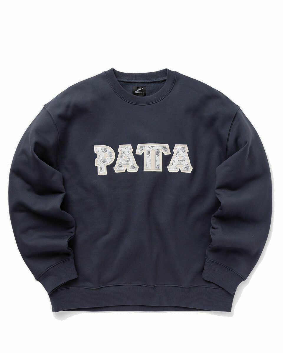 Photo: Patta Homesick Boxy Crewneck Sweater Blue - Mens - Sweatshirts