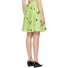 MM6 Maison Margiela Green Belted Midi Skirt