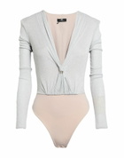 Elisabetta Franchi Womens Bodysuit Light in Grey
