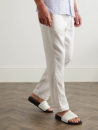 Frescobol Carioca - Humberto Debossed Full-Grain Leather Slides - White