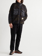 AND WANDER - Boa Nylon-Trimmed Camouflage-Print Fleece Jacket - Green